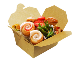 Boîtes en papier kraft biodégradables personnalisées à emporter pour <span class=keywords><strong>sandwich</strong></span> sushi chewing-gum contenants alimentaires gaufrage mat - Product Image 6
