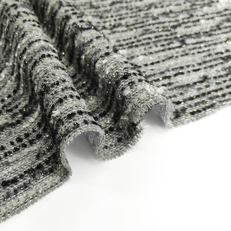 Запас ткани 82% полиэстер 18% нейлон 306GSM износостойкой ткани полосатый узор из тканого твид