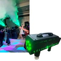 Pistolet à fumée portatif à batterie 1500W avec colonne d'air LED RGB pour fêtes, mariages, événements, discothèques et DJ