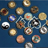 Pince à jetons en métal Texas Hold'em, bouton de croupier pour Lucky Big/Small Blind, clip All-In, modèle 25-98, fabriqué en Chine, emballage en polypropylène