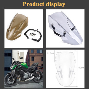 XXUN-Deflector de viento para parabrisas de motocicleta, accesorios para <span class=keywords><strong>Kawasaki</strong></span> <span class=keywords><strong>Z650</strong></span> Z, 650, Z-650, 2017, 2018, <span class=keywords><strong>2019</strong></span> - Product Image 6