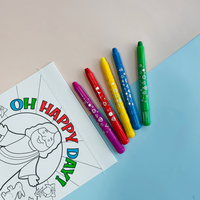 GF Vente à Chaud 6/10/12 Couleurs Retour À L'école Étudiants Artiste Dessin Twistable Soyeux Crayons Lavables Pour Enfants