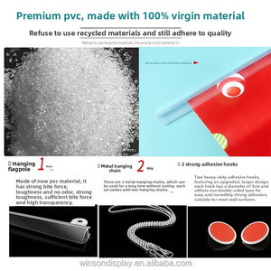 The Shopping Center Uses PVC Advertising Poles with High Transparency and Plastic Flagpoles. - Product Image 5