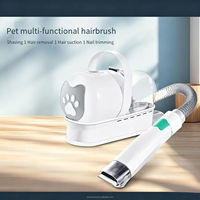 Machine de toilettage multifonctionnelle pour animaux de compagnie, coupe-poils et coupe-ongles, rechargeable, en plastique, portable, pratique, faible bruit, aspirateur à poils pour animaux