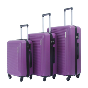 <strong>Purple</strong> Textured ABS Luggage with Mute Spinner Wheels <strong>Suitcase</strong> - Product Image 2