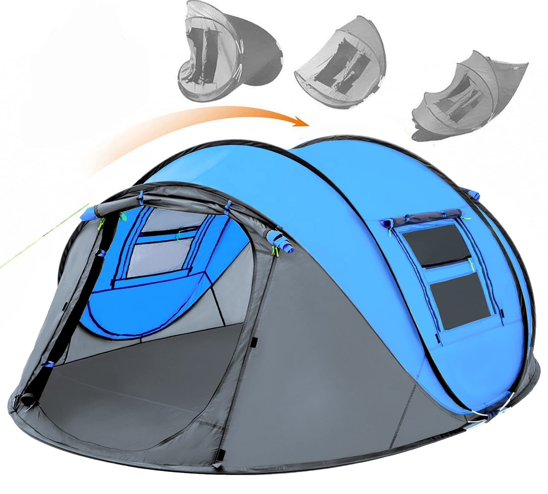 Custom Familie Camping Outdoor Waterdichte Een 1 Of 2 Of 4 Of 5 Of 8 Persoon Draagbare Automatische Instant Tente dome Pop Up Bed Tent