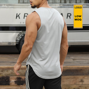 Men's Breathable 100% Polyester Workout Undershirt <b>Stringer</b> Fitness Wear with Sleeveless Cuff for Fitness Training - Product Image 4