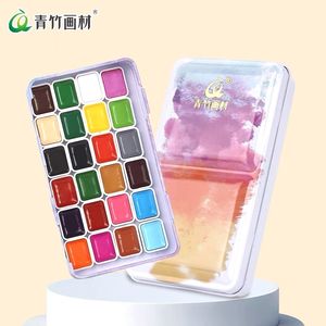 Demi-casserole OEM écologique Vente directe d'usine OEM 24 artiste peintures à l'<span class=keywords><strong>aquarelle</strong></span> moules à gâteau en métal <span class=keywords><strong>aquarelle</strong></span> semi-sèche pour l'art - Product Image 5