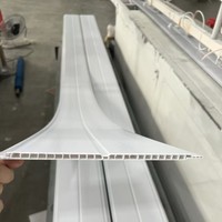 Panel de Techo de PVC de Dos Ranuras a Precio de Fábrica, Fácil de Instalar, Panel de Techo Interior de PVC para Sala de Estar y Dormitorio