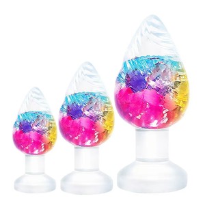 Produit pour adultes : Dildos arc-en-ciel en silicone liquide texturé, Plug anal en silicone effet gelée, Jouets sexuels, Entraîneur pour <span class=keywords><strong>femme</strong></span>, Masseur de prostate - Product Image 1