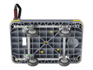 कारखाने की आपूर्ति 200 किलोग्राम भार क्षमता तह प्लास्टिक हाथ ट्रक चार पहिया औद्योगिक कार्गो प्लेटफॉर्म ट्रॉली - Product Image 5