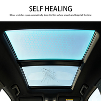 Film de protection de peinture TPU bleu 7,5 mil pour vitres, avec blocage UV et IR, anti-rayures, auto-réparateur, garantie 5 ans pour toit ouvrant de voiture