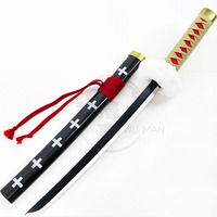 Katana miniature en métal de 45 cm, épée de Trafalgar Law, non affûtée, petite arme de collection avec fourreau