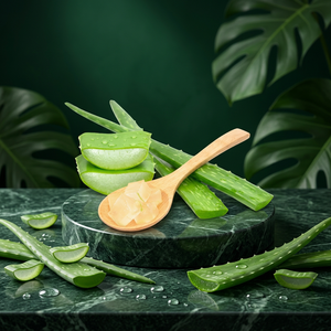 เจลว่านหางจระเข้ 100% ธรรมชาติ ออร์แกนิค สำหรับผิวหน้า ขายส่งจำนวนมาก รับผลิตแบรนด์ส่วนตัว - Product Image 1