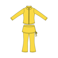 Ensemble de vêtements de sport pour enfants de haute qualité, pantalon bootcut à fermeture éclair intégrale, jupe intégrée, yoga, ballet, danse, vêtements de sport pour filles