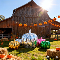 Boule disco citrouille d'Halloween personnalisée, décoration de maison, écologique, non toxique, accessoires de photographie, décorations de gâteaux, vente en gros d'usine