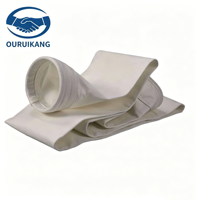 Sac filtrant en feutre polyester durable, cartouche, taille des pores 5-20 µm, respirabilité 12-16 M/mmin pour la filtration d'air industrielle