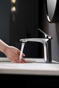 Mitigeur moderne H59 en laiton à poignée unique, à poser sur le plan, anti-éclaboussures, eau chaude et froide, pour salle de bain, lavabo, toilettes 0502 / 0 - Product Image 5