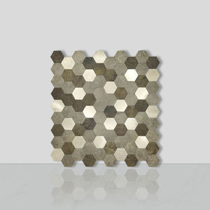 Decorazioni per la casa piastrelle in oro esagono da <span class=keywords><strong>cucina</strong></span> Backsplash in alluminio tessere da parete a mosaico autoadesive - Product Image 5