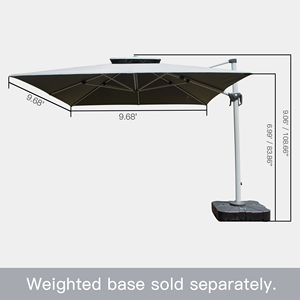 Grande zone de couverture de qualité commerciale Restaurants parfaits Cafés Protection solaire fiable Parapluie de patio - Product Image 4