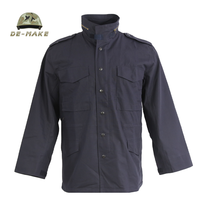 Veste uniforme M65 unisexe en polyester/coton Rip-Stop, noire unie, style BDU, pour le terrain, formelle, fournie directement par l'usine