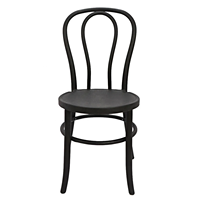 Chaises de restaurant et d'hôtel en bois massif noyer foncé, style Thonet, avec assise en rotin naturel tressé