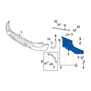Moule de support de pare-chocs POKESS ML3Z-17B984-A support de pare-chocs avant inférieur pour <span class=keywords><strong>Ford</strong></span> F-150 2021- - Product Image 1