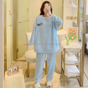 Pijamas <span class=keywords><strong>de</strong></span> <span class=keywords><strong>Franela</strong></span> para <span class=keywords><strong>Mujer</strong></span>, Invierno, Diseño Dulce <span class=keywords><strong>de</strong></span> Dibujos Animados, Manga Larga, Suaves, Cómodas, Térmicas, Tallas Grandes - Product Image 4