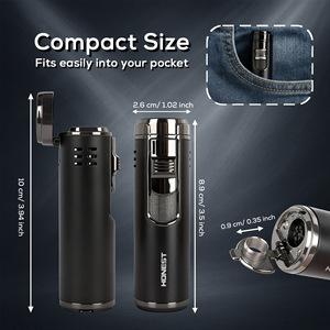 ไฟแช็กแก๊สโลหะ L5083b กันลมอเนกประสงค์สำหรับจุดซิการ์ ใช้กลางแจ้ง - Product Image 2