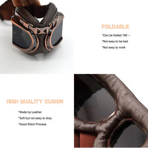 पायलट स्टीमपंक एटीवी यूटीवी बाइक कॉपर हेलमेट के लिए रेट्रो मोटरसाइकिल चश्मा चश्मा विंटेज मोटरबाइक क्लासिक मोटोक्रॉस चश्मा - Product Image 4