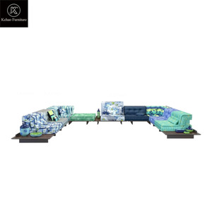 Juego de sofá modular de perfil de sala de estar de inspiración personalizada verde sofá Divano Meubles tela <span class=keywords><strong>Roche</strong></span> <span class=keywords><strong>Bobois</strong></span> Mah Jong sofá - Product Image 2