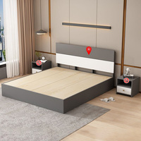 Nouveaux modèles de lits en bois massif modernes, ensemble de meubles de chambre à coucher, lit en bois bon marché, design de lit en bois, lit double, personnalisation