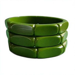 Green Resin <b>Vase</b> Sculpture Round Artistic Home Decoration Fruit Theme Casting Craft - Product Image 1