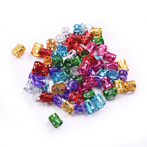 100 piezas de <span class=keywords><strong>cabello</strong></span> cuentas sintéticas de la trenza del pelo accesorios de decoración rastas pelo trenzado esposas - Product Image 4