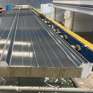 แผ่นฝ้าเพดานโพลียูรีเทนกันไฟ ฉนวนกันความร้อน สำหรับโกดัง บ้านสำเร็จรูป โรงงาน อพาร์ทเมนท์ แผ่นหลังคาแซนวิชใยหิน - Product Image 1