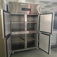 Congélateur de cuisine vertical à 4 portes, réfrigérateur, réfrigérateur à congélateur supérieur, équipement de réfrigération
