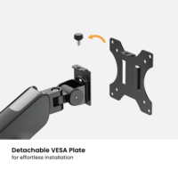 Bras de moniteur de jeu LDT84-C012-KP01 Ressort mécanique 17 "-40" Écran unique Conception classique Support de bureau robuste