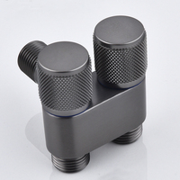 Válvula Angular de Doble Salida al por Mayor para Inodoro, Lavadora, Calentador de Agua, Válvula de Cierre, Válvula Angular de Doble Salida para el Hogar