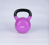 Kettlebell en acier recouvert de vinyle PVC, durable et écologique, 12 kg, portable, usage commercial, idéal pour un entraînement complet du corps, directement de l'usine