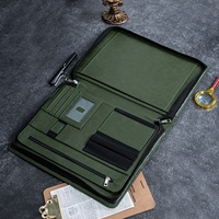 Porte-documents en cuir raffiné personnalisé, portefeuille personnalisé pour les cadeaux d'anniversaire d'entreprise, dirigeants d'entreprise