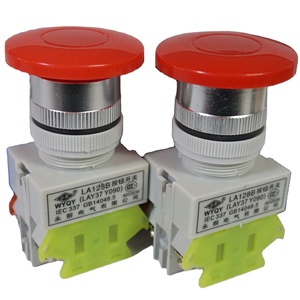 Bouton-poussoir d'arrêt d'urgence momentané LAY37-11M, tête champignon, retour par ressort, NO+NC - Product Image 1