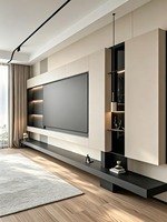 Lemari TV serba aluminium yang dirancang untuk integrasi seluruh rumah, menampilkan ukuran kustom yang mulus, tahan air IPX4 & anti karat