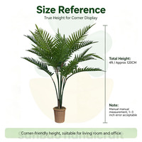 Palmier Areca Artificiel en Panier Tressé, Plante Verte Artificielle en Pot pour la Maison, le Bureau, le Salon, le Sol, le Balcon, la Cour, Décoration