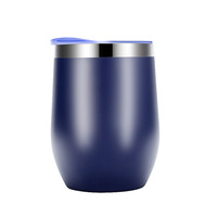 Tasse à bière isolée à double paroi en forme d'oeuf colorée personnalisée verres en acier inoxydable gobelet à vin 12oz