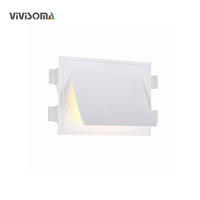 Luminaria Empotrada de Yeso para Montaje en Pared GW07017 IP20, 410x165x260mm, Base E14, Iluminación Empotrada para Espacios Comerciales Modernos