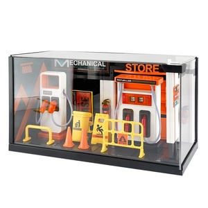 1:32 modèle de voiture moulé sous pression bricolage alliage voiture objets de collection présentoir Garage scène modèle pour station d'essence station de charge scène - Product Image 1
