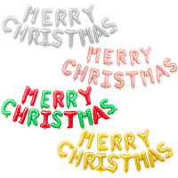 Qualité garantie Ballons en aluminium de 16 pouces Lettre Bannière Décorations de Noël Ballon en aluminium en gros