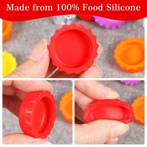 <b>Silicone</b> <b>Rubber</b> Bottle Saver, Reusable Beer Caps for Home Brewing Beer, Soft Drink, Wine Bottle, Beer Bottle, Soda Bottles - Product Image 5