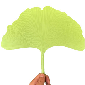 Ginkgo Leaf Fan Green Manual Foldable Portable Handheld Summer Cooling Fan Easy Carry Durable Gift - Product Image 2
