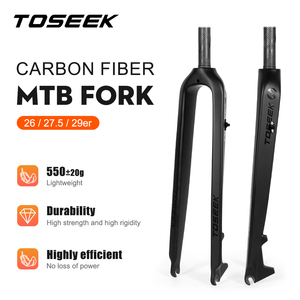 TOSEEK Karbon Sert Çatal <span class=keywords><strong>MTB</strong></span> 26/27.5/29 Ultralight 560g 9x100mm Hızlı Bırakma <span class=keywords><strong>MTB</strong></span> Disk Fren Değiştirme Yükseltme Bileşenleri - Product Image 2